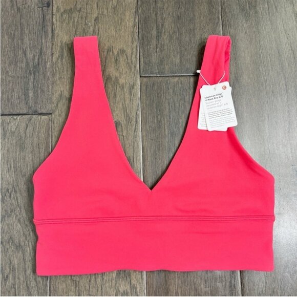 Lululemon NWT Align V-Neck Bra *Light Support, A/B Cup Lip Gloss - Picture 1 of 10